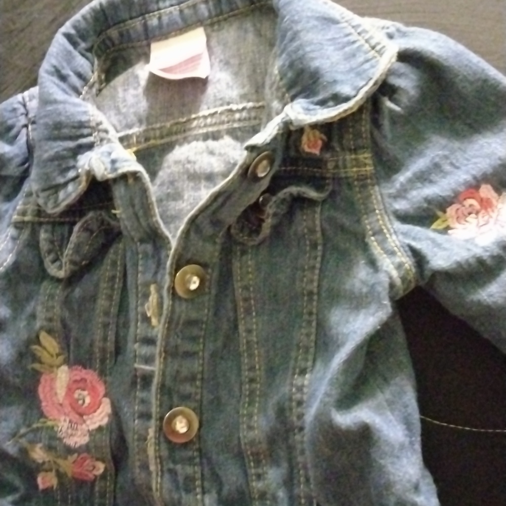 Kids denim shorts, jacket and jumper